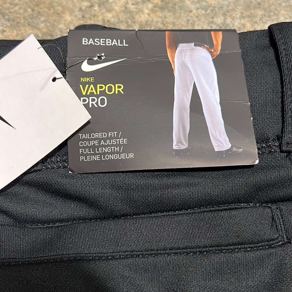 Nike black vapor pro baseball pants new